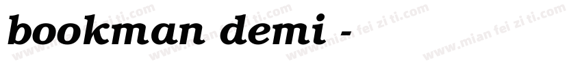 bookman demi字字体转换